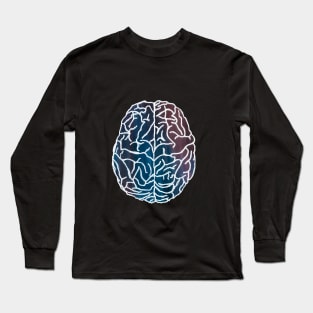 Abstract Gouache Brain Long Sleeve T-Shirt